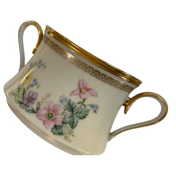 VTG 80s Lenox Flower Song Sugar Bowl USA Porcelain M10095 - Picture 7 of 7